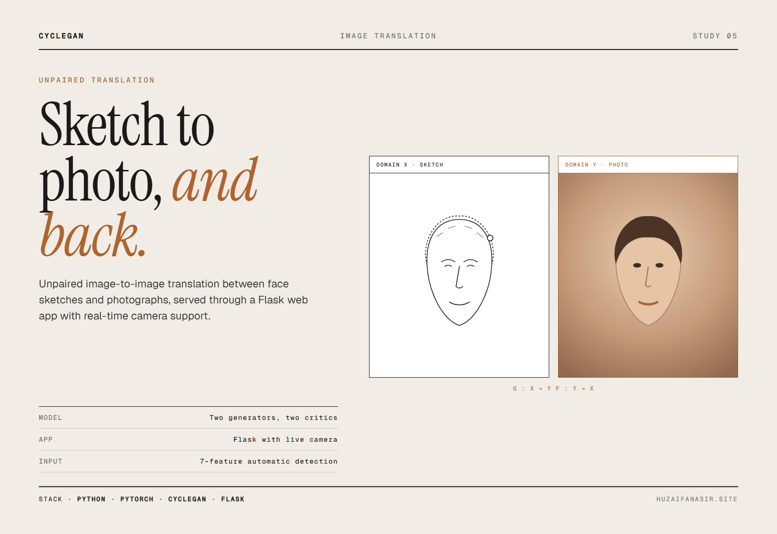CycleGAN: Face-Sketch Translation with Flask Web Interface